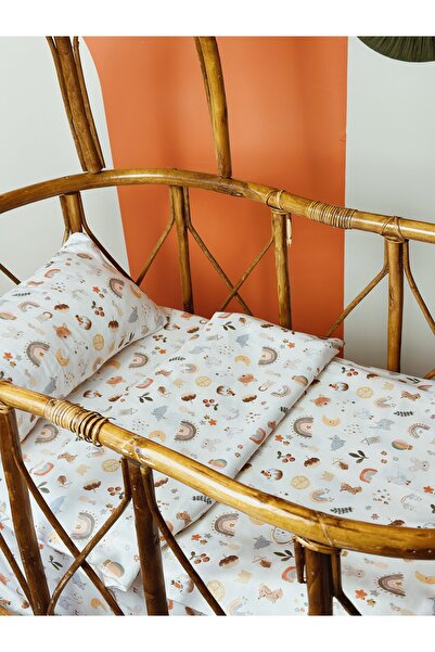 Pithy طقم سرير أطفال بوهيمي من الساتان القطني، سرير جانبي للأم (60 × 100 سم) ...