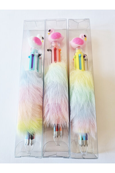 Modellino قلم حبر جاف فلامينجو من القطيفة مع 6 ألوان مختلفة - قطعة واحدة مع ا...