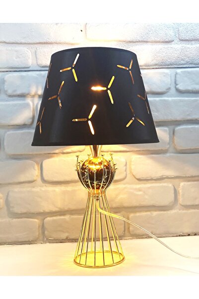 365GUNSERİSONU عاكس الضوء مخطط باللون الأسود والذهبي - قماش معدني بساق، مزين ...