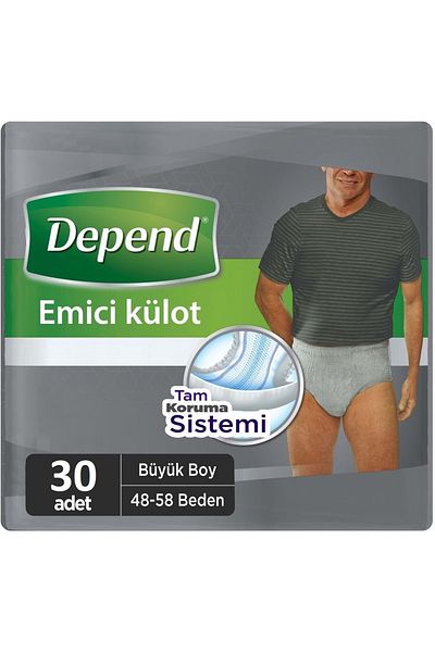 Depend Absorbent Panties Large - Large Men (30 Pieces)