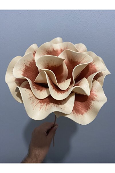 Ayka Aksesuar Decorative Handmade Luxury Latex Eva Artificial Flower-Cream Copper Detailed-Foam Flower (Bunch Flower)