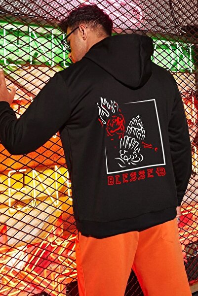 Adrift Unisex Blesseb Štampano dukserica KPP-crna-blesseb