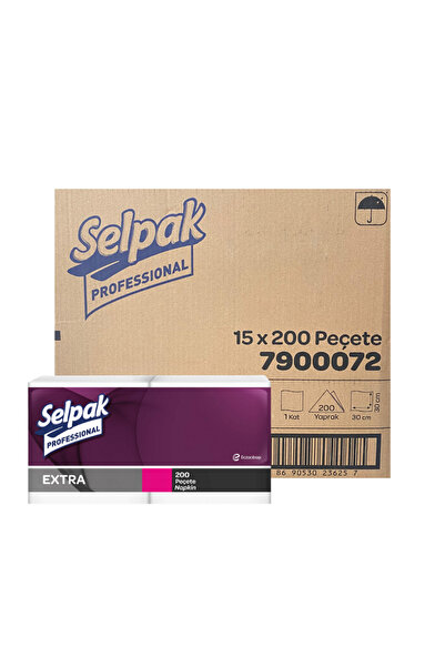Selpak Professional Extra Peçete 30x30 cm 15 Paket x 200 Yaprak (7900072)