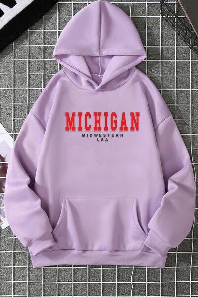 Adrift Unisex majica Michigan Štampano KPP-crna-Michigan