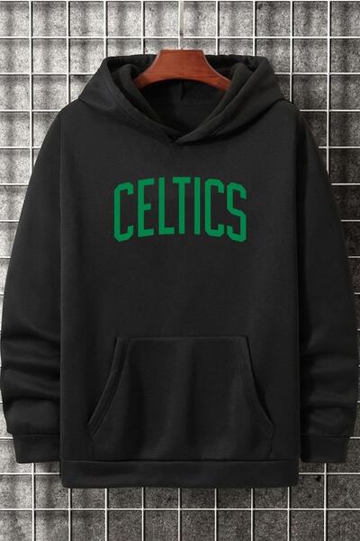 Adrift Unisex Celtics Štampano dukserica KPP-Crna-Celts