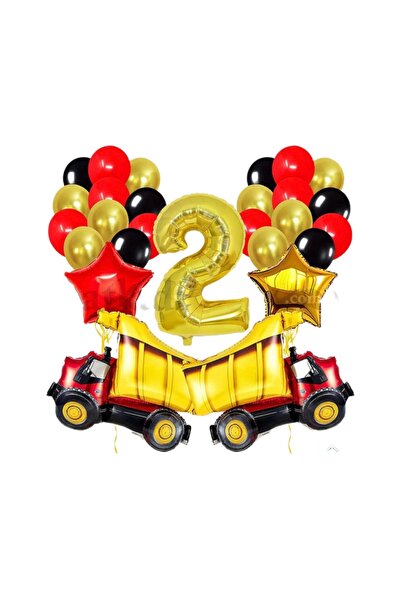 MFM Set de baloane din folie cu tematică de construcție pentru 2 ani