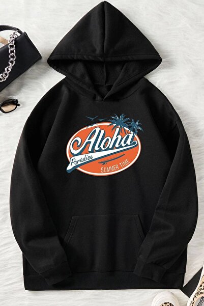 Adrift Unisex Štampano dukserica KP-crna-aloha