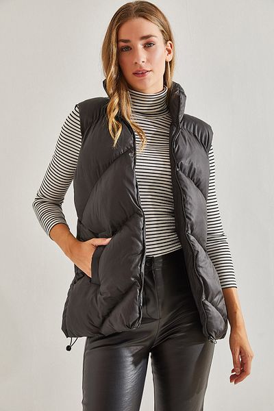 Bianco Lucci Dámská vesta s límcem Puffer
