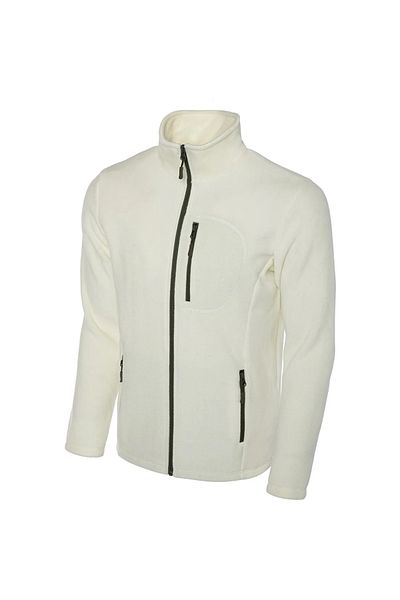 Four Man Men's Ecru Zippered 3-Pocket Fleece