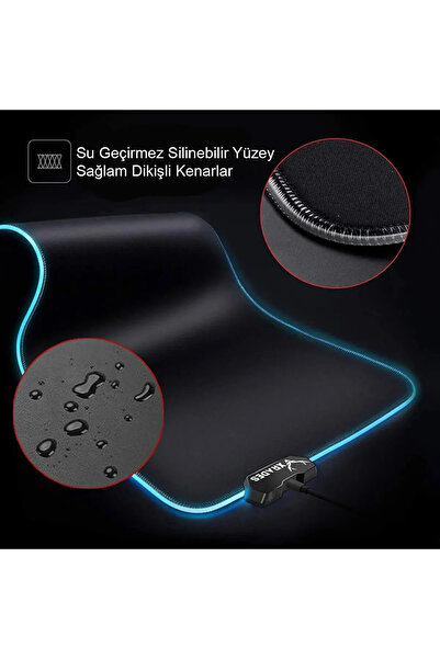 SKYNEX Rgb Mousepad 80x30 Cm 13 Farklı Renk Modu Su Geçirmez Oyuncu Gaming Xl...