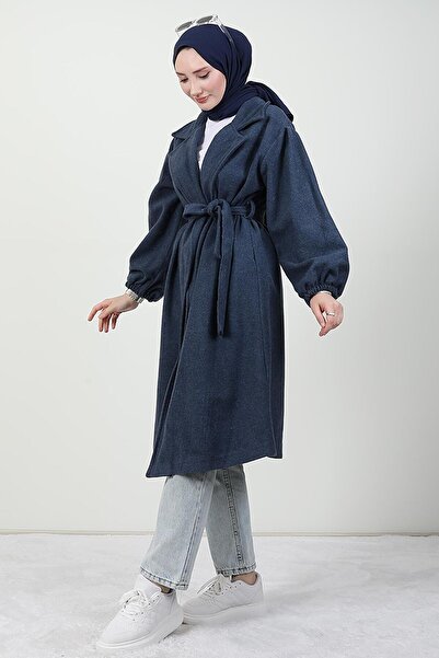Giza Giyim Asuman Stamp Coat Indigo