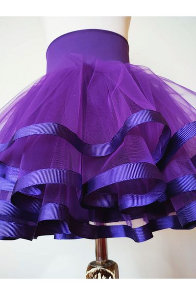 LULLY KİDS Fusta tutu din tul pentru fete, căptușită în mov, 29 octombrie 23 aprilie