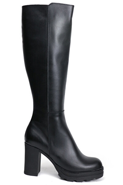 OZ AYAKKABI Siyah Kadın Deri Çizme