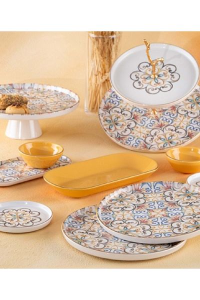 ACAR Soho 21 Pieces Ceramic Breakfast Set for 6 People Sr-06227