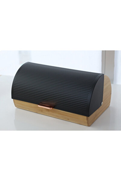 SAVA HOME COLLECTİON Arow Ekmek Dolabı Oval Metal Kapaklı Siyah