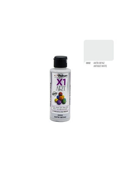 Polisan X1art Multisurface Hobi Boyası 120ml - 0002 Antik Beyaz