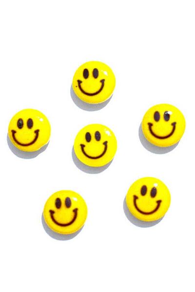 hobim42 YELLOW EMOJİ BABY VEST JACKET AMIGURIMI BOTTON BOTTON STITCHED SIZE: 14MM (PRICE FOR 10 PIECES)
