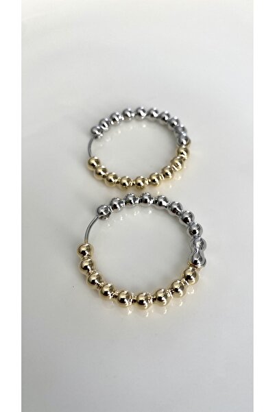 JustGAF حلق دوريكا باللونين الفضي/الذهبي