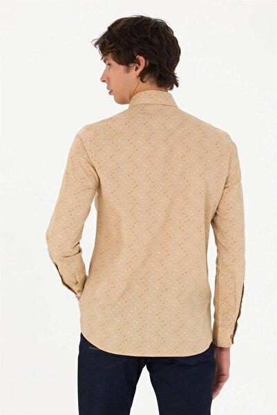 U.S. Polo Assn. Erkek Taş Uzun Kollu Gömlek ELİFSU BUTİKHOME