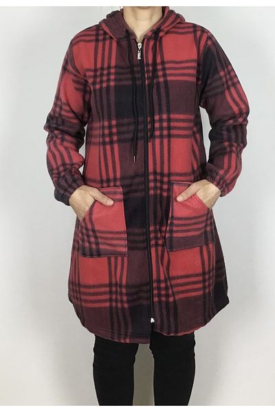 ECE GİYİM Μπουφάν Fleece με σταθερή κουκούλα και φερμουάρ - Δύο τσέπες, ελαστικά μανίκια