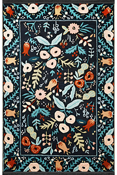 Rugs Modern Halı Multicolored Traditional Floral Rose Patterned Vintage Decor...