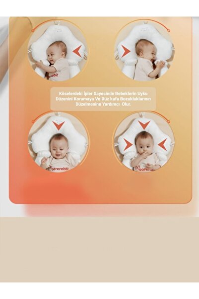 i lin baby Ayarlanabilir Bebek Kafa Yastığı, Bebek Yastığı, Yeni Doğan Yastığı, Bebek Uyku Yastığı.