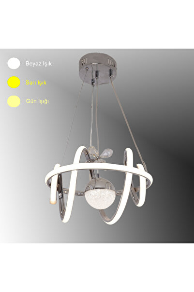 TT AYDINLATMA TT005-LDTPL-KR TT Aydınlatma Burgu Modeli Krom Kaplama Ledli To...