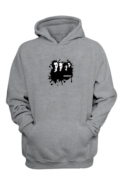 THEWERT Hanorac unisex Coldplay Graphic Design Vivala Vida Gri Regular Fit