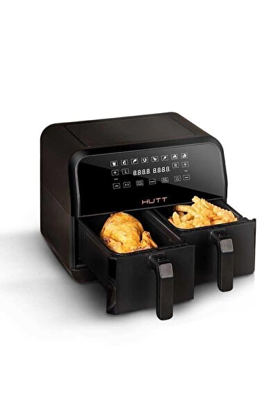 HUTT D8 Çift Hazneli Air Fryer Yağsız Fritöz (4 4) 8 Lt. Dokunmatik Ekran