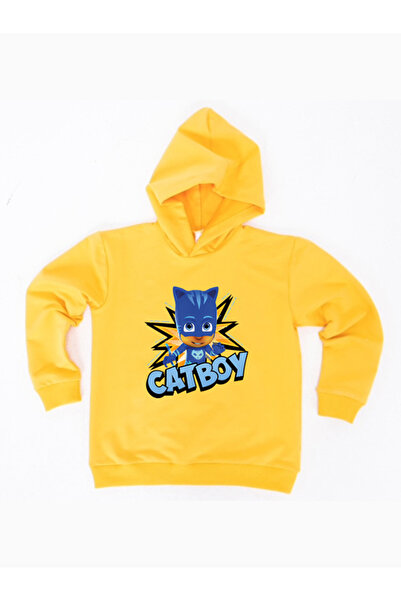 PJ Masks Pj masks Hanorac pentru copii din bumbac cu glugă cu imprimeu Catboy