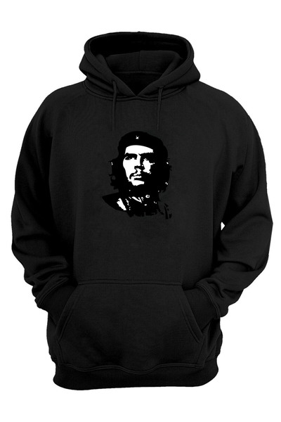 THEWERT سويت شيرت تشي جيفارا أسود بقصة عادية للجنسين