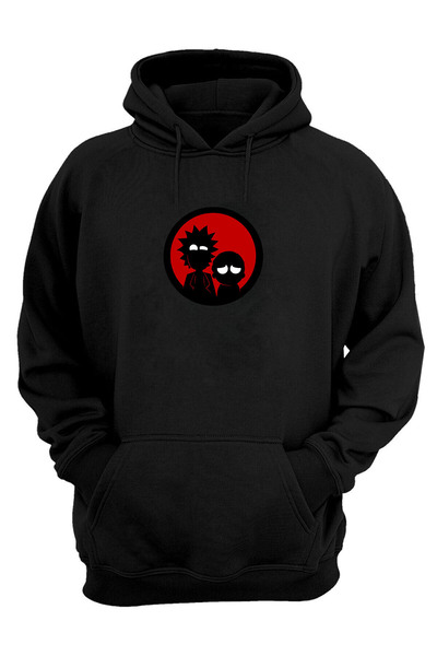 THEWERT Hanorac unisex Rick And Morty Illustratrion, roșu, negru, cu ajustare...