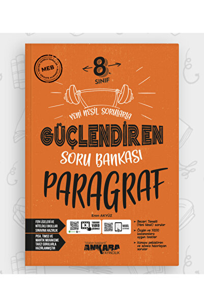 Ankara Yayınevi 8. Sınıf Paragraf Güçlendiren Soru Bankası