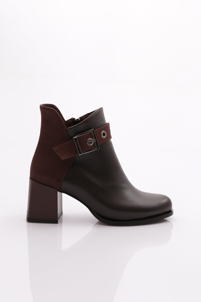 DGN Women's Heeled Boots Brown Brown Luxury Suede 82221033