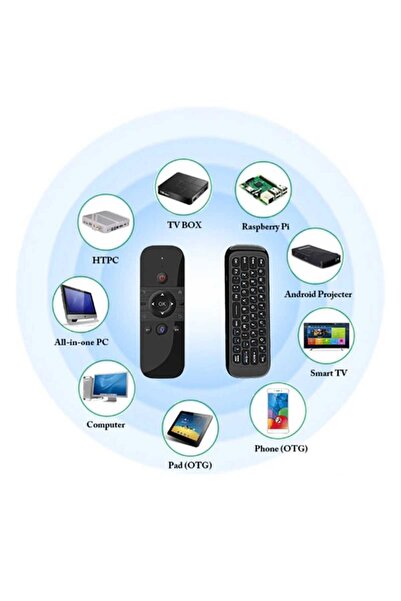 Asfal Klavyeli, Ses Komut Özellikli 2.4G Air Mouse Kablosuz Kumanda Akıllı Te...