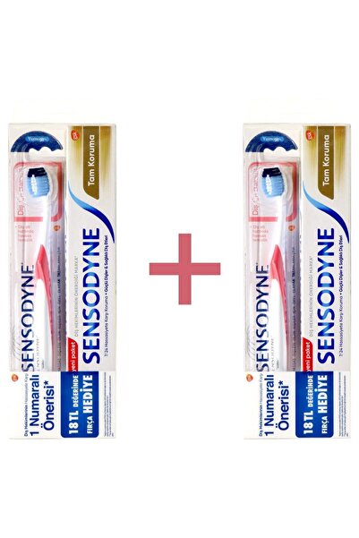 Sensodyne Diş Macunu Tam Koruma 75 Ml + Kırmızı Diş Fırçası Diş Eti Bkm 2'li ...