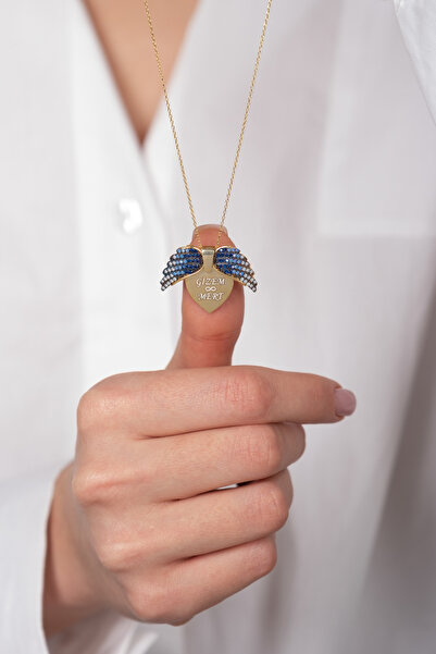 HomSilverjewelry 925 Ayar Gümüş Kişiye Özel Isimli Açılıp Kapanabilir Melek K...