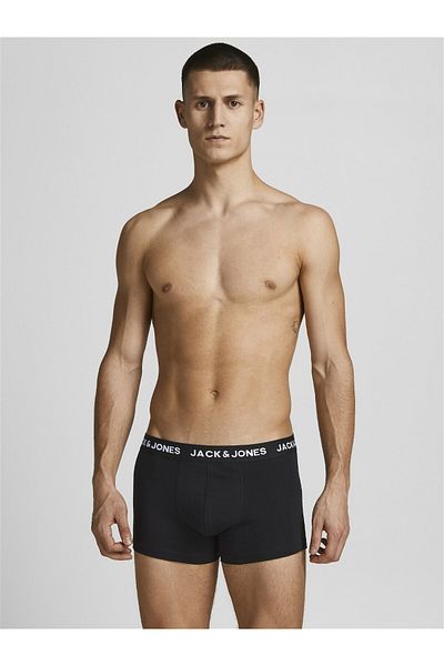 Jack & Jones JACK JONES Herren-Boxershorts aus Baumwolle mit buntem Gürtel, Farbe Schwarz, 5er-Pack, 12142342