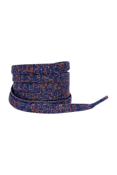 Shoes Comfort 120 Cm Glitter Flat Laces, Sports Shoelaces (glitter blue)