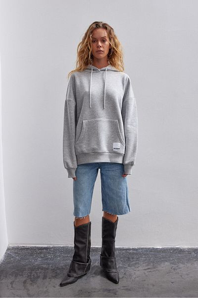 Bases Суитшърт с качулка от полар Grimelanj Oversize