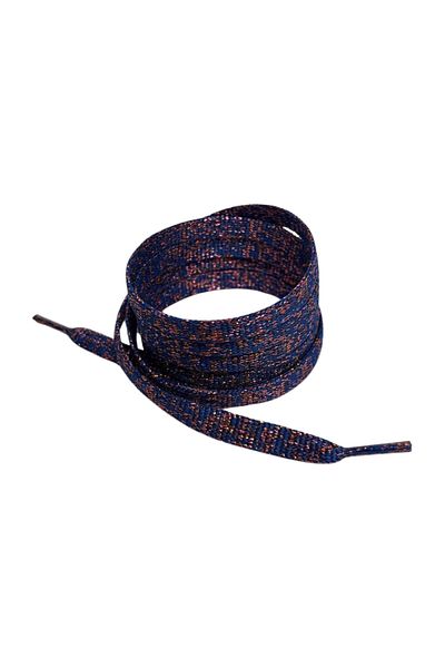 Shoes Comfort 120 Cm Glitter Flat Laces, Sports Shoelaces (glitter blue)