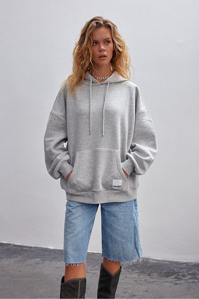 Bases Суитшърт с качулка от полар Grimelanj Oversize