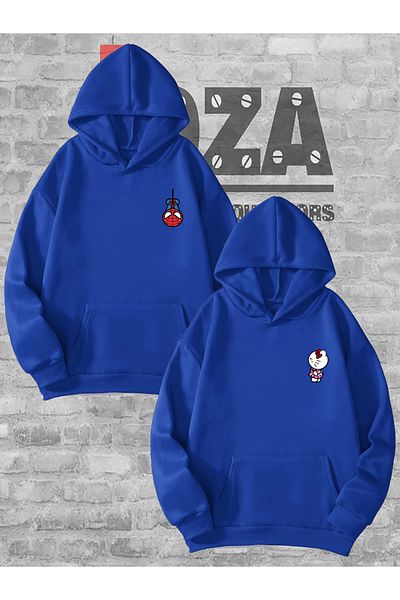 Joza Outdoors Femei Bărbați Unisex Hello Kitty Spiderman Lover Couple Combinație Design Hanorac cu glugă Set de 2