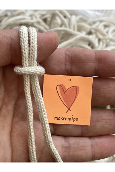 Makromİps PREMIUM MAKROME İP 1 KİLO 3mm DOLGUSUZ PAMUK DOKUMA COTTON CORD KORDON ÖRGÜ İPİ