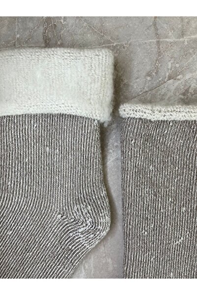 Sky Socks Μονές Μπεζ Θερμικές Πετσέτες Χειμερινές Κάλτσες Εξαιρετικά Ζεστές Μπότες