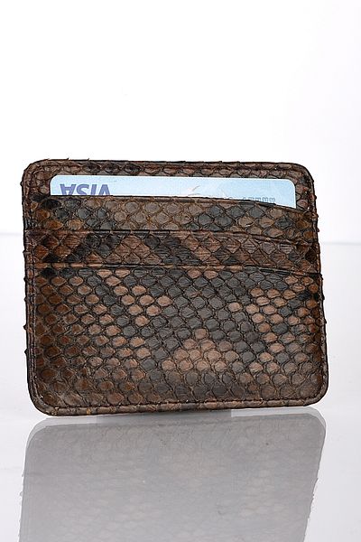 fubileather Γνήσια θήκη για κάρτες Unisex από δέρμα φιδιού