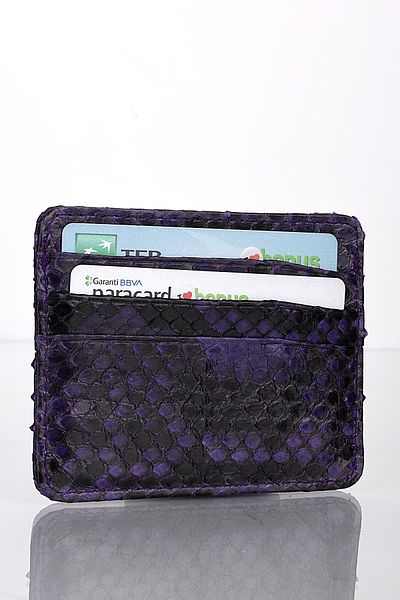 fubileather Γνήσια θήκη για κάρτες Unisex από δέρμα φιδιού