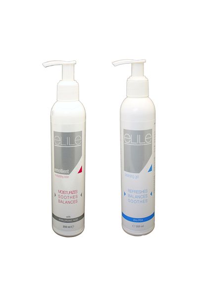 Elile 200 ml Facial Cleansing Gel and Emollient Lotion