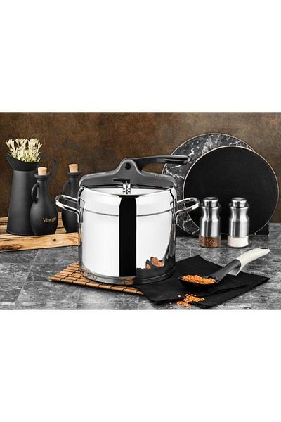 Evimsaray Pressure Cooker Emerald Gray 8lt