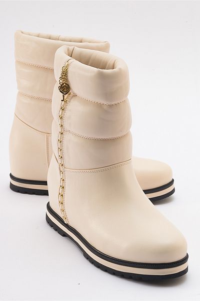 LuviShoes STOR Beige Skin Women's Boots